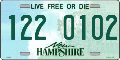 NH license plate 1220102