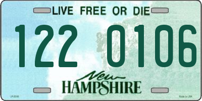 NH license plate 1220106