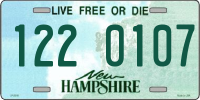 NH license plate 1220107