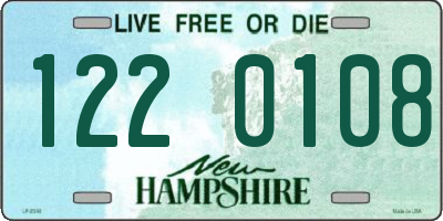 NH license plate 1220108