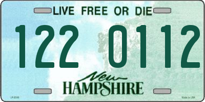 NH license plate 1220112