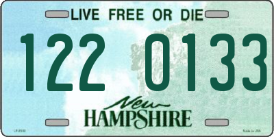 NH license plate 1220133