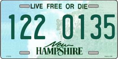 NH license plate 1220135