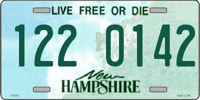 NH license plate 1220142