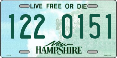 NH license plate 1220151