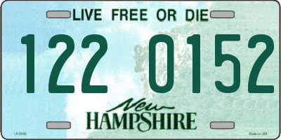 NH license plate 1220152
