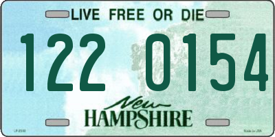 NH license plate 1220154