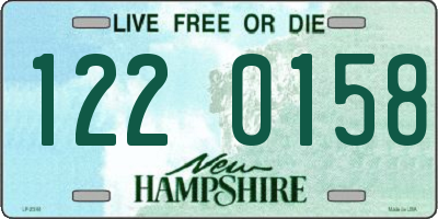 NH license plate 1220158