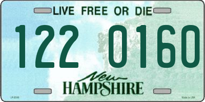 NH license plate 1220160