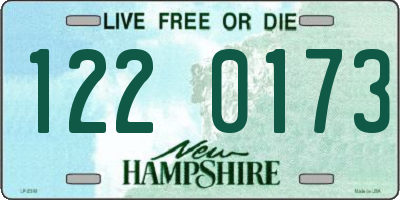 NH license plate 1220173