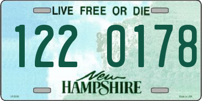 NH license plate 1220178