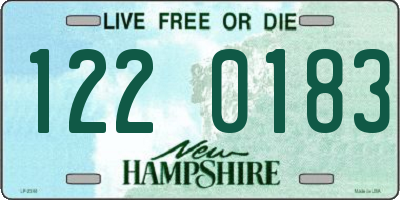 NH license plate 1220183