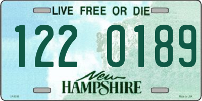 NH license plate 1220189