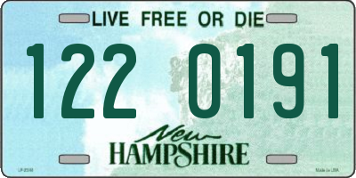 NH license plate 1220191