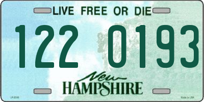 NH license plate 1220193