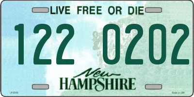 NH license plate 1220202