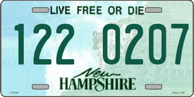 NH license plate 1220207