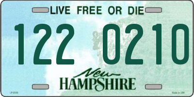 NH license plate 1220210