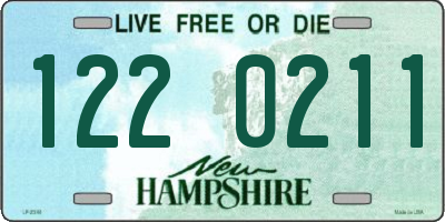 NH license plate 1220211