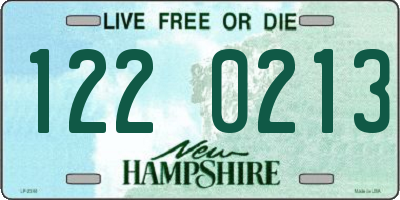 NH license plate 1220213