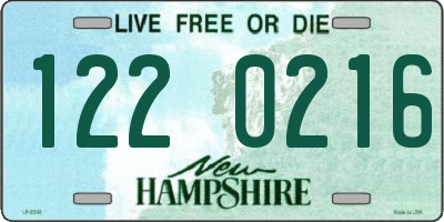 NH license plate 1220216