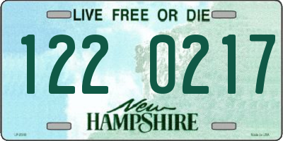 NH license plate 1220217