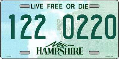 NH license plate 1220220