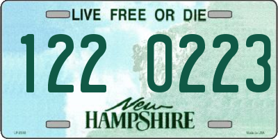 NH license plate 1220223