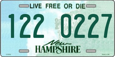 NH license plate 1220227