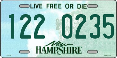 NH license plate 1220235