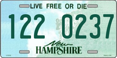 NH license plate 1220237