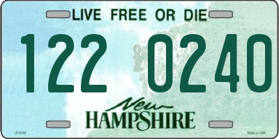 NH license plate 1220240