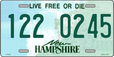 NH license plate 1220245