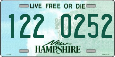 NH license plate 1220252