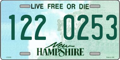 NH license plate 1220253