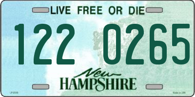 NH license plate 1220265