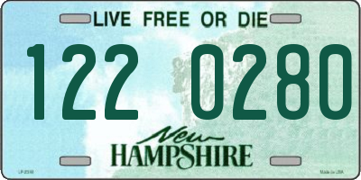 NH license plate 1220280
