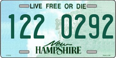 NH license plate 1220292