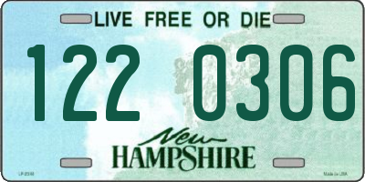 NH license plate 1220306