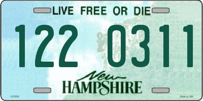 NH license plate 1220311