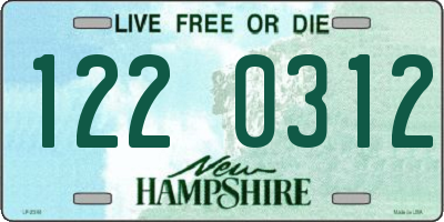 NH license plate 1220312
