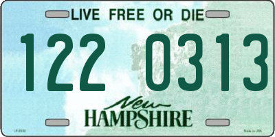 NH license plate 1220313