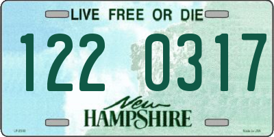 NH license plate 1220317