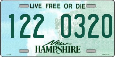 NH license plate 1220320