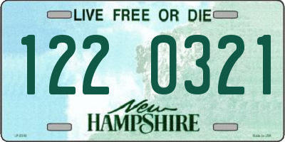 NH license plate 1220321