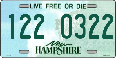 NH license plate 1220322