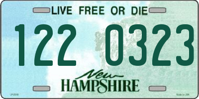 NH license plate 1220323