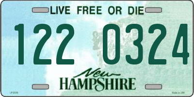 NH license plate 1220324