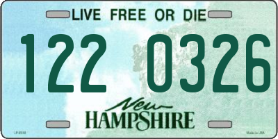 NH license plate 1220326