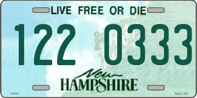 NH license plate 1220333